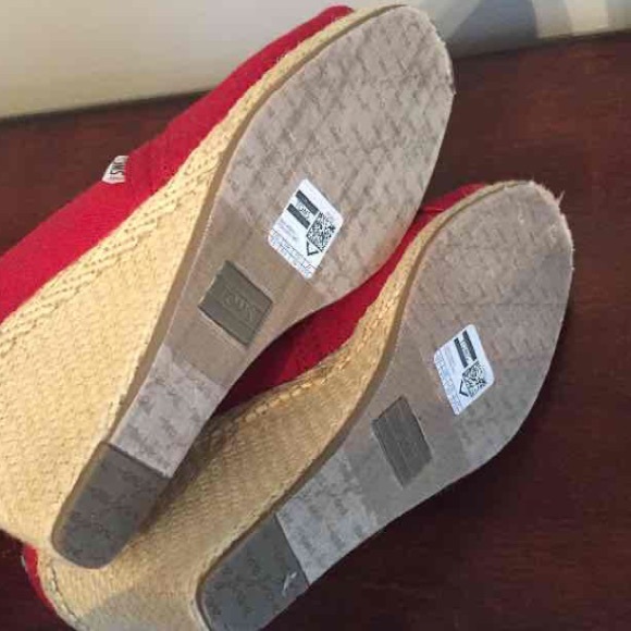 Red Tom's wedges, 8.5 - Picture 4 of 4